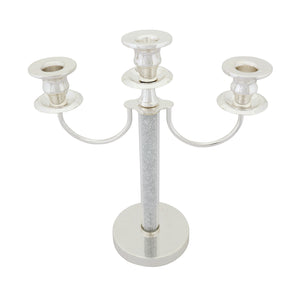 CANDLE  STAND, Crystal, 2 Branch, 3 lights - Barton,Son & Co.