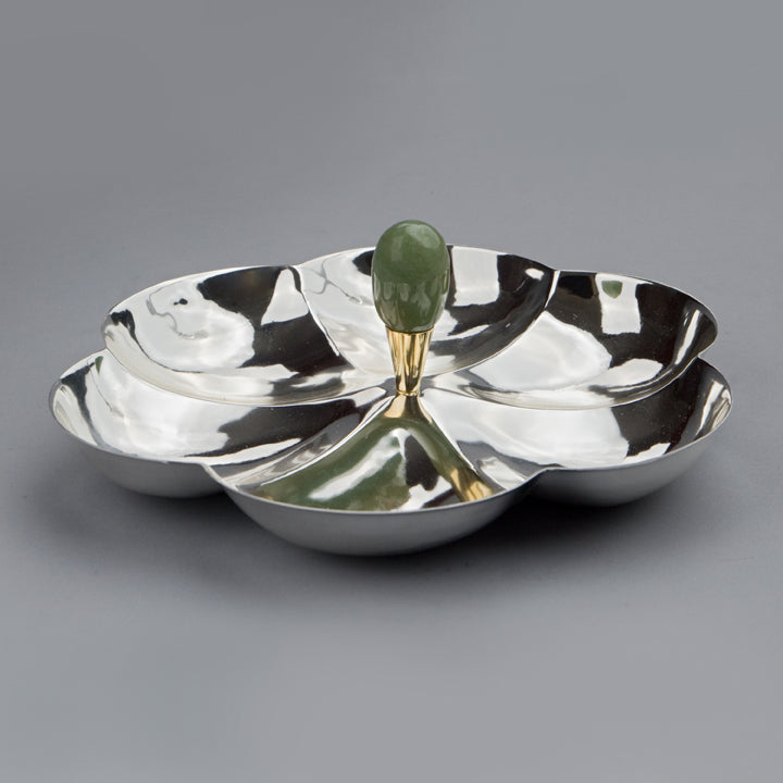 Flower Platter with Green Aventurine Stone (Small)